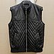 Men's vest, made of genuine ostrich leather and calfskin, Mens outerwear, St. Petersburg,  Фото №1