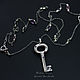 Серебряный кулон  с ключом "Every door open key". Подвеска. Saimon. Интернет-магазин Ярмарка Мастеров.  Фото №2