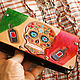 Leather wallet ' Skull with agave'. Wallets. schwanzchen. Online shopping on My Livemaster.  Фото №2