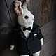 White rabbit 007. Stuffed Toys. Irina Sayfiydinova (textileheart). My Livemaster. Фото №5