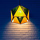 Icosaedro colgante lámpara geométrica manchada. Ceiling and pendant lights. tiffanarium (Tiffanarium). Ярмарка Мастеров.  Фото №4