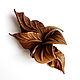 Casual Decoration Brooch Flower Soft Brown Brown Caramel. Brooches. De-Si-Re. Online shopping on My Livemaster.  Фото №2