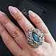 Order Women's ring ring with labradorite blue ' Blue sky'. Del-moro. Livemaster. . Ring Фото №3