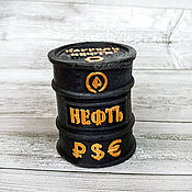 Косметика ручной работы handmade. Livemaster - original item Soap Barrel of Oil a gift to a man black oilman. Handmade.