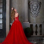 Одежда handmade. Livemaster - original item Red evening dress 