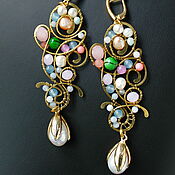 Украшения handmade. Livemaster - original item Earrings with natural pearls. Handmade.