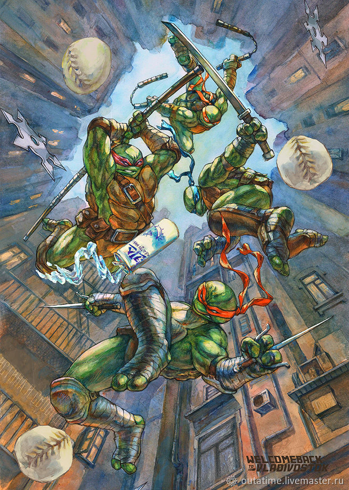 Плакат - Ниндзя черепашки Миллионки в интернет-магазине Ярмарка ...