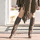 ROSA - Handmade Women's embroidered boots - Italy. High Boots. Febe-handmade. My Livemaster. Фото №5