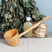 Для дома и интерьера handmade. Livemaster - original item Bucket for steam supply in a Siberian cedar bath KV1. Handmade.