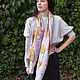 Scarf silk 'Spring' EcoPrint. Scarves. Artinflat - natural dyeing. My Livemaster. Фото №6