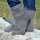 Grey DOWN SOCKS for MEN (size 40-46 ). Socks. KOZAmoDA (kozamoda) (kozamoda). My Livemaster. Фото №4