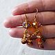 Golden earrings, Long earrings with stones. Earrings. Nadezhda Perepelitsa. My Livemaster. Фото №6