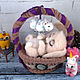 Bunny-an owl in a basket, Stuffed Toys, St. Petersburg,  Фото №1