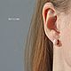Серьги пусеты с розовым опалом и серебром 925 пробы. Серьги-пусеты. Екатерина (Napoleonka) Украшения. Интернет-магазин Ярмарка Мастеров.  Фото №2