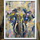 Elephant oil painting to order | Order a picture with animals. Pictures. pirogov-maxim. Online shopping on My Livemaster.  Фото №2