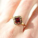 Order Ring with garnet and diamonds 'the Scarlet flower', gold. EdGems jewerly. Livemaster. . Rings Фото №3