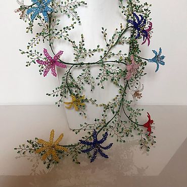 Украшения ручной работы. Ярмарка Мастеров - ручная работа Веточка из бисера. Handmade.
