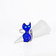 Order Lapis Lazuli Kitten RING. Size 16. Ring with lapis lazuli and charoite. ARIEL - MOSAIC. Livemaster. . Rings Фото №3