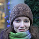 Вязаная шапка бини женская / мужская "Шоколадка", Шапки, Санкт-Петербург,  Фото №1