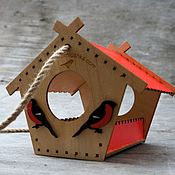 Дача и сад handmade. Livemaster - original item Wooden bird feeder 