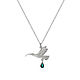 Short silver choker Baby Hummingbird with a stone to choose from, Necklace, Moscow,  Фото №1