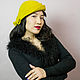 Order Velour yoke hat 'Mustard'. Novozhilova Hats. Livemaster. . Hats1 Фото №3