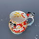 Order Bullfinches on mountain ash. Porcelain mug. Mila. Livemaster. . Mugs and cups Фото №3