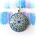 The Energy of Harmony pendant.Spot painting. Spiral, Green, Blue, Pendant, Udomlya,  Фото №1