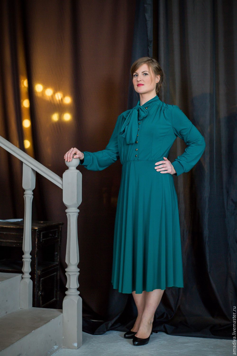 Платье изумрудного цвета – купить на Ярмарке Мастеров – 8JGG7RU ...