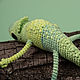 Knitted Chameleon George soft Toy Lizard Green. Amigurumi dolls and toys. Вязаные игрушки - Ольга (knitlandiya). My Livemaster. Фото №5