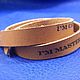 Thin leather bracelet with I'm captain of my life engraving. Bead bracelet. Tatiana (Leather bracelets). My Livemaster. Фото №5