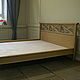 Order Country bed made of solid oak. Beautiful handcrafted furniture (7208327). Livemaster. . Bed Фото №3