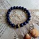 Bracelet made of lapis lazuli, Bead bracelet, Moscow,  Фото №1