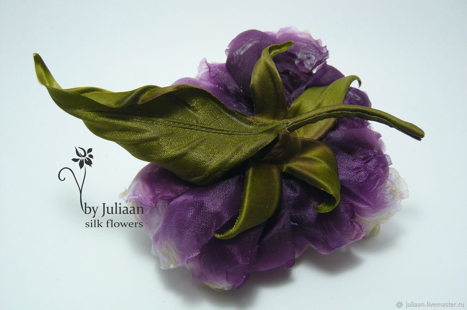 Цветы ручной работы. Цветы из шелка. Роза
