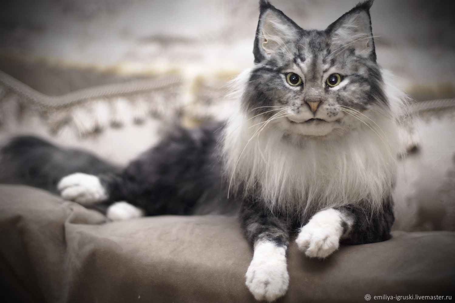 Maine Coon cat. Realistic toy купить на Ярмарке Мастеров