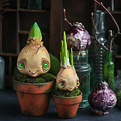 Куклы и игрушки handmade. Livemaster - original item Hyacinth bulb in a pot. Handmade.