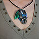 Azure Dragon Serpent pendant made of polymer clay. Pendant. MathomsCrafts (vsyakovina). My Livemaster. Фото №5