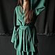Брючный костюм из натурального тенселя. Блузки. Ne_prosto_dress. Ярмарка Мастеров.  Фото №4