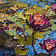 Pink water Lilies - Impasto Original Oil painting. Pictures. ValArtGallery (valartgallery). Online shopping on My Livemaster.  Фото №2