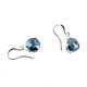 Dark blue earrings with pendants 'Sea peony' earrings 2022, Earrings, Moscow,  Фото №1