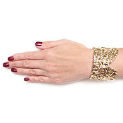 Украшения handmade. Livemaster - original item Cuff bracelet, bracelet hard gold wide bracelet. Handmade.