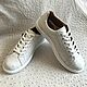 Order Zapatillas de cuero genuino de avestruz, en color blanco!. SHOES&BAGS. Livemaster. . Training shoes Фото №3