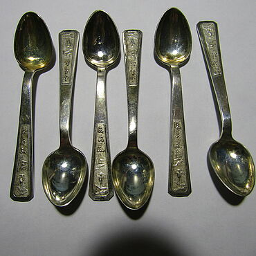 Субкультуры ручной работы. Ярмарка Мастеров - ручная работа Винтаж. Набор ложек серебряных 875 пробы. Handmade.