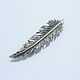 Brooch-Clip Feather 925 Sterling Silver APS0008. Brooch-clip. Sunny Silver. My Livemaster. Фото №6