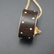 Украшения handmade. Livemaster - original item Gold ring with ebony and diamonds 0,13 ct German Kabirski. Handmade.