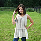 Заказать Вязаный топ из льна. IRINA GRUDKINA Handmade Knitwear. Ярмарка Мастеров. . Топы Фото №3