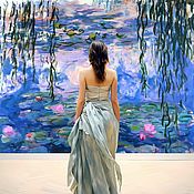 Картины и панно handmade. Livemaster - original item Modern painting Impressionism Girl in the Museum. Claude Monet. Handmade.