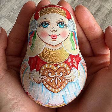 Матрешка неваляшка. . Русский стиль ручной работы - Ярмарка Мастеров Русский стиль ручной работы. Ярмарка Мастеров - ручная работа Матрешка неваляшка. Handmade.