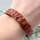 Bracelet made of natural red Jasper with a cut, Bead bracelet, Moscow,  Фото №1