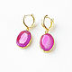 Earrings with agate, pink earrings large agate, earrings gift. Earrings. Irina Moro. My Livemaster. Фото №4